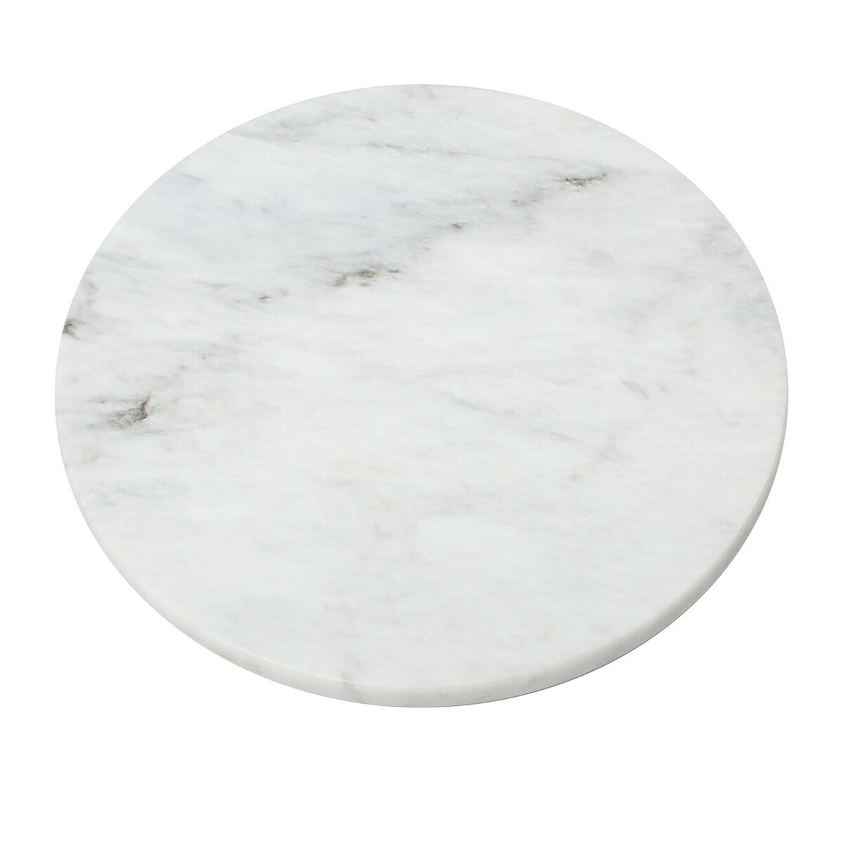 Salerno White Marble Round Lazy Susan