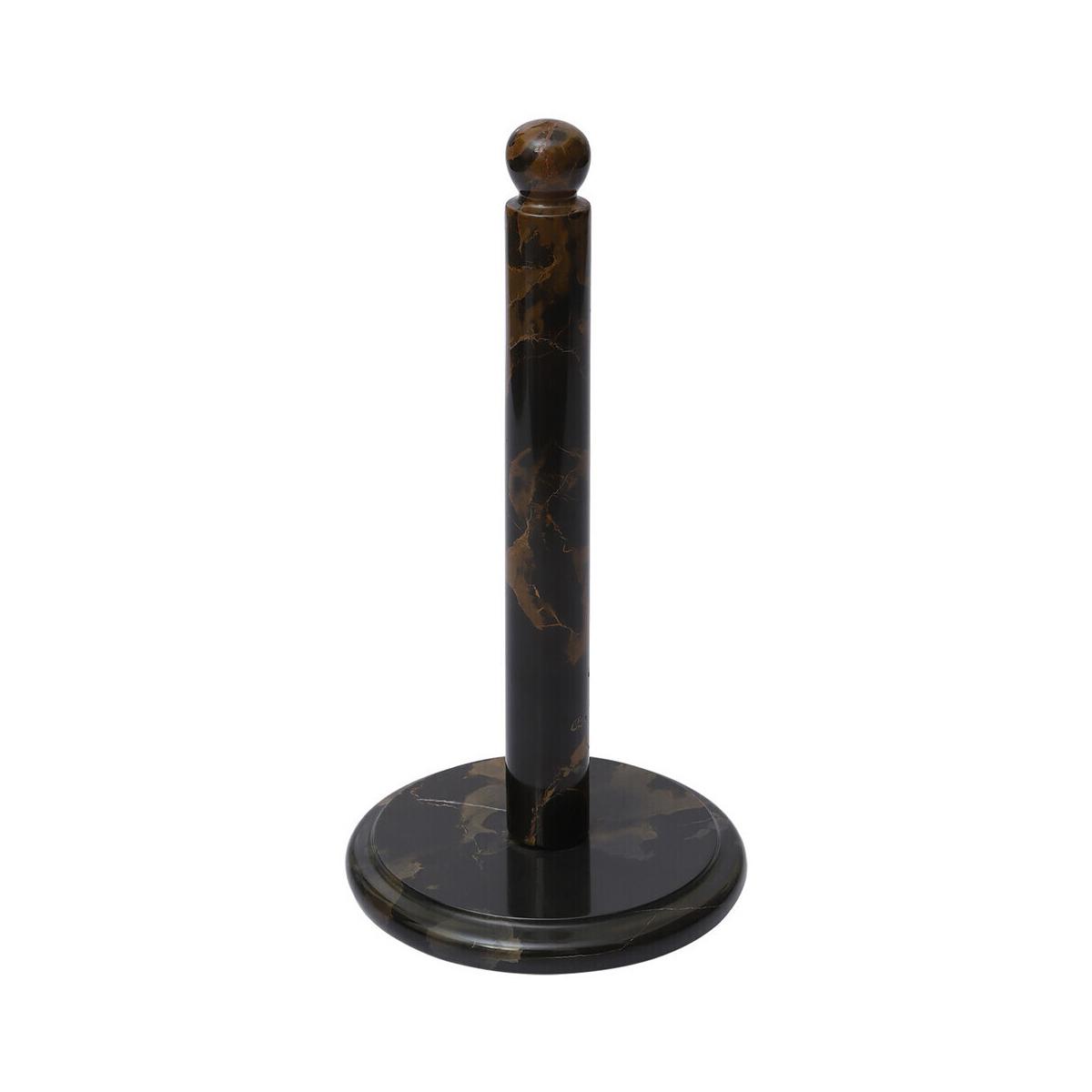 Marmore Black And Gold Marble Kitchen Roll Holder