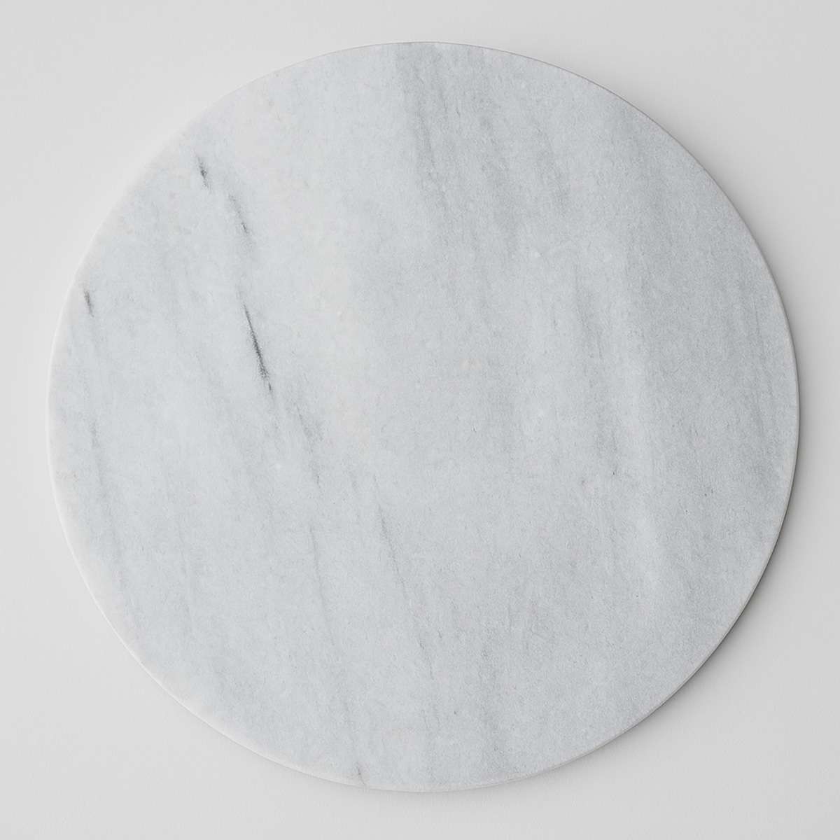 Salerno White Marble Round Chopping and