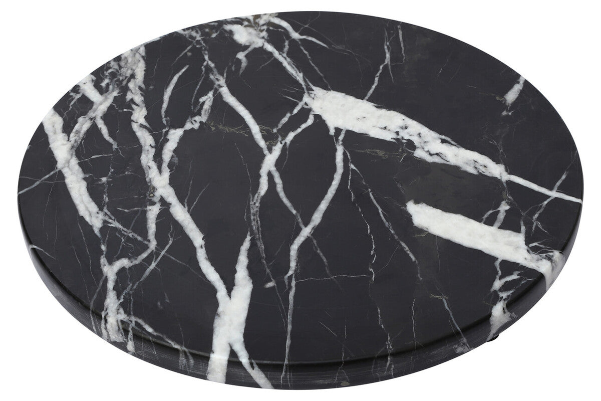 Marmore Black and Gold Marble Round Chopping and Serving Board - Image 2