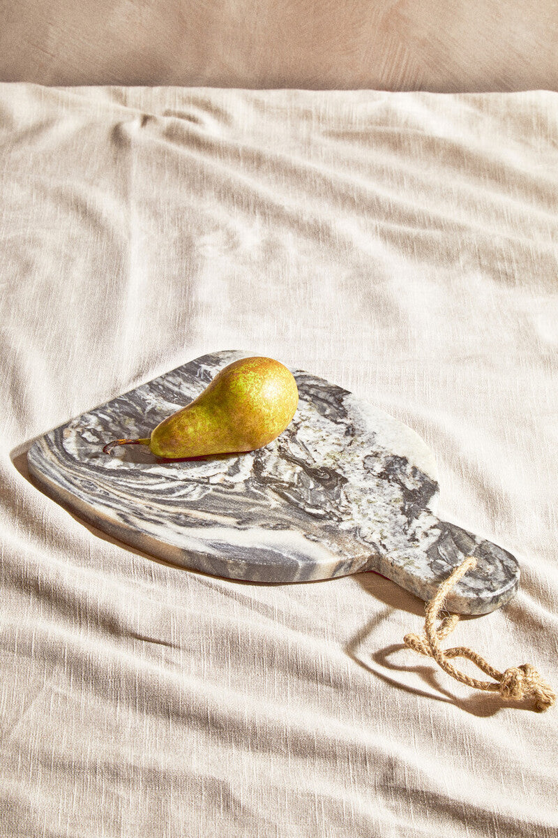 Marmore Rounded Grey Marble Chopping And Serving Board