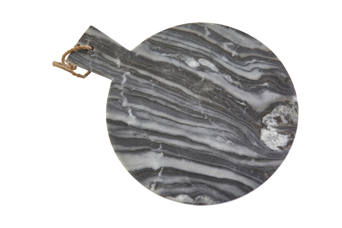 Marmore Grey Marble Round Paddle Serving Board