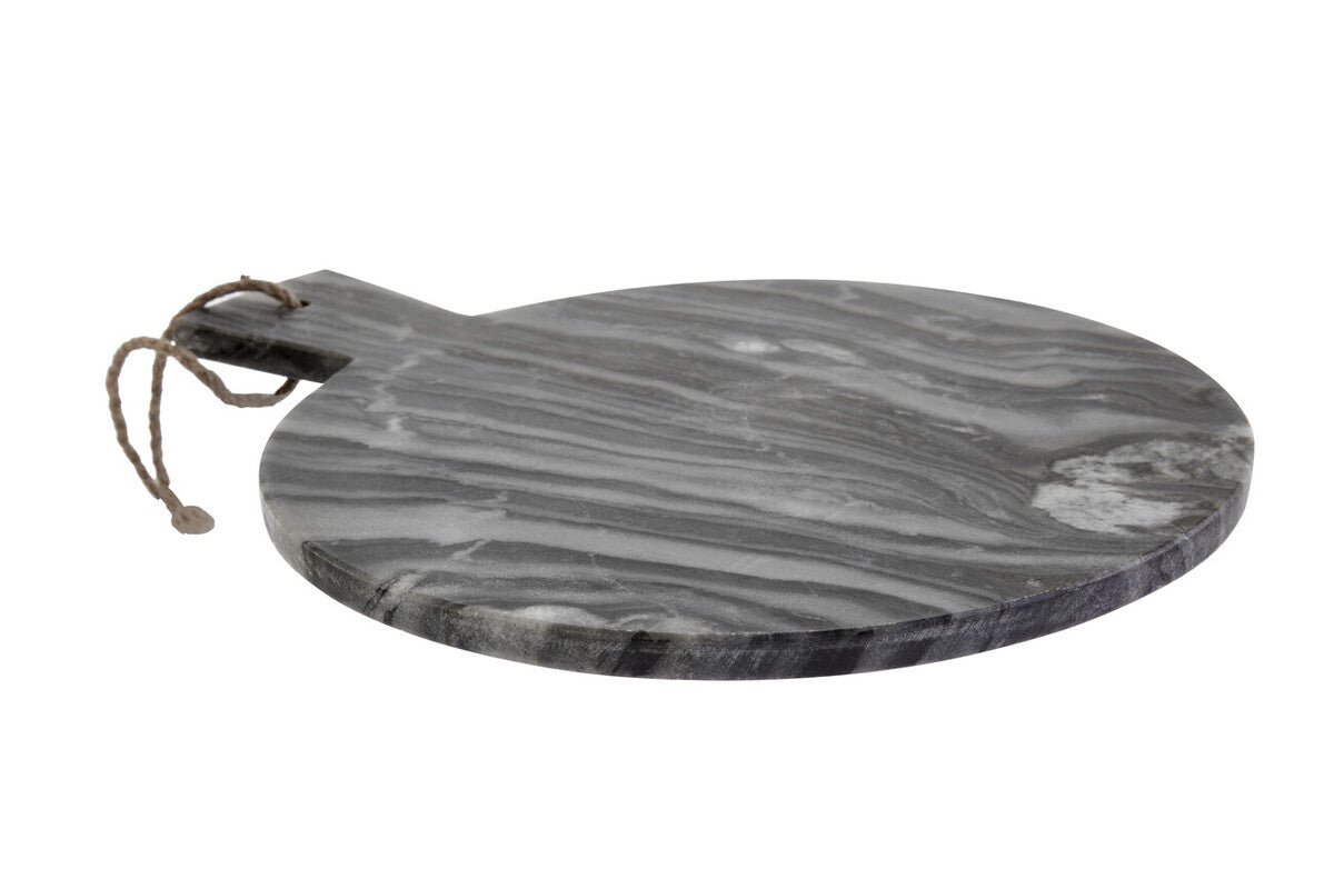 Marmore Grey Marble Round Paddle Serving Board
