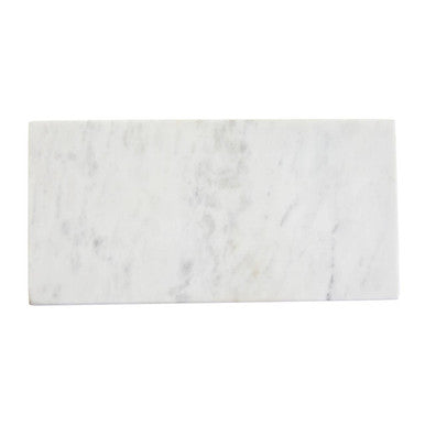 Salerno White Marble Rectangular Choppin