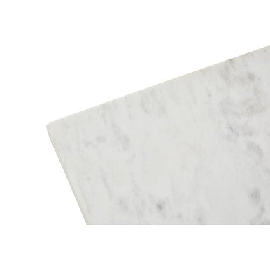 Salerno White Marble Rectangular Choppin