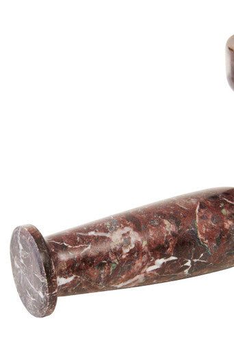 Red and White Marble Mortar and Pestle | Salmo