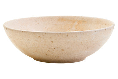 Beige ceramic bowl on a white background