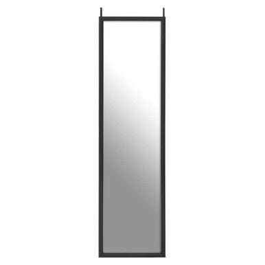 Full-length mirror with black frame on a white background