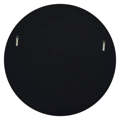Black round mat with zippers on a white background