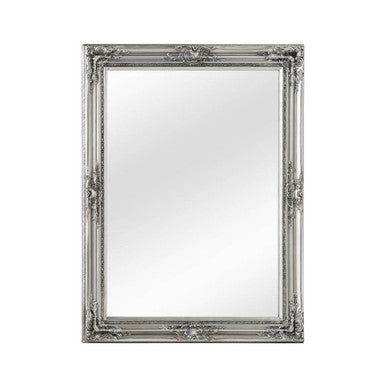 Brussels Motif Design Classic Silver Finish Wall Mirror