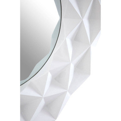 Stockholm White High Gloss 3D Design Wall Mirror