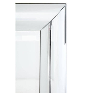 Petillo Thick Silver Frame Rectangular Wall Mirror