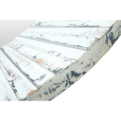 Driftwood White Wash Round Wall Mirror