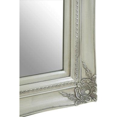 Brussels Baroque Rectangular Silver Wall Mirror