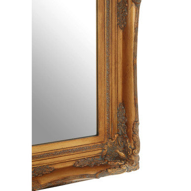 Brussels Baroque Rectangular Antique Gold Wall Mirror