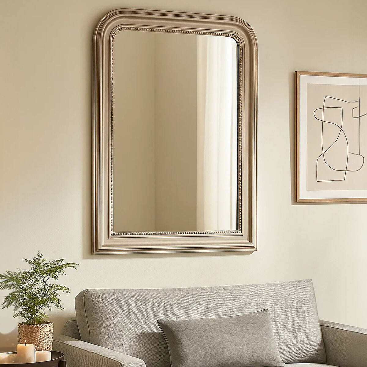 Gaia Silver Frame Wall Mirror