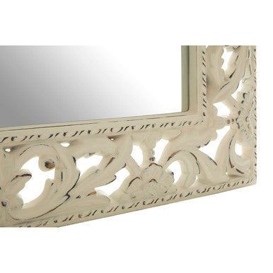 Hilda Antique White Baroque Style Wall Mirror