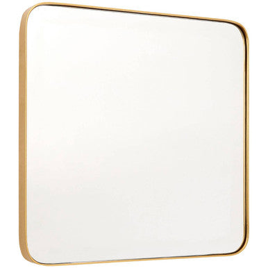 Tia Large Gold Finish Square Wall Mirror
