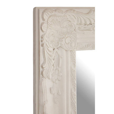 Como White Ornate Wall Mirror