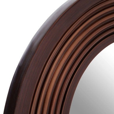 Cocoa Concentric Frame Round Wall Mirror