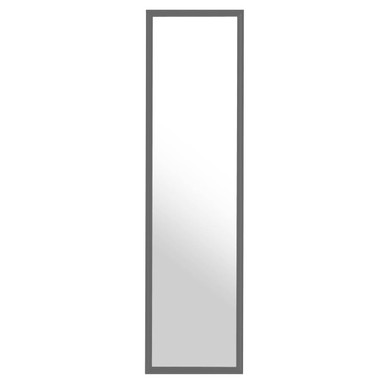 Rectangular mirror with a black frame on a white background