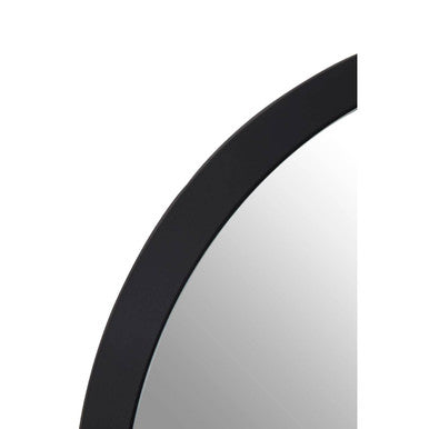 Athena Round Large Black Wall Mirror