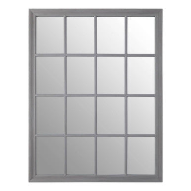 Window with grid pattern on a white background