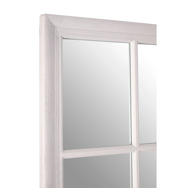 Hawthorne White Flat Wood Wall Mirror