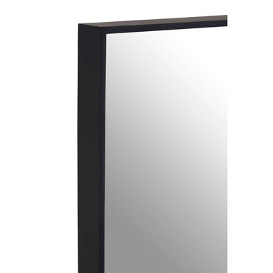 Loretta Matte Black Small Square Wall Mirror