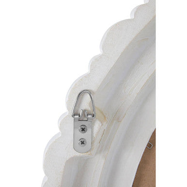 Antique White Small Acanthus Leaf Wall Mirror | Plume
