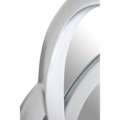 Opus Silver Finish Elliptical Design Wall Mirror
