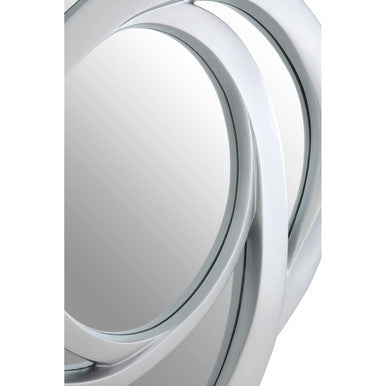 Opus Silver Finish Elliptical Design Wall Mirror