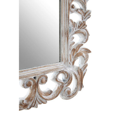 Caracci Antique Grey Fleur-De-Lis Wall Mirror