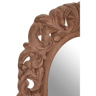 Tristram Antique Brown Arc Leaf Wall Mirror