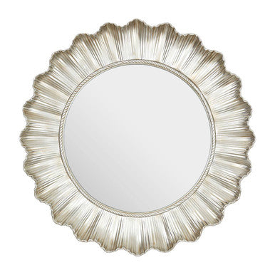 Adelere Champagne Finish Scallop Wall Mirror