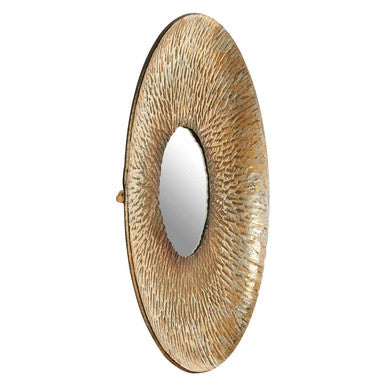 Faiza Gold Small Textured Wall Mirror