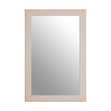 Beige-framed mirror on a white background