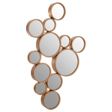 Persephone Gold Multi Circles Wall Mirror