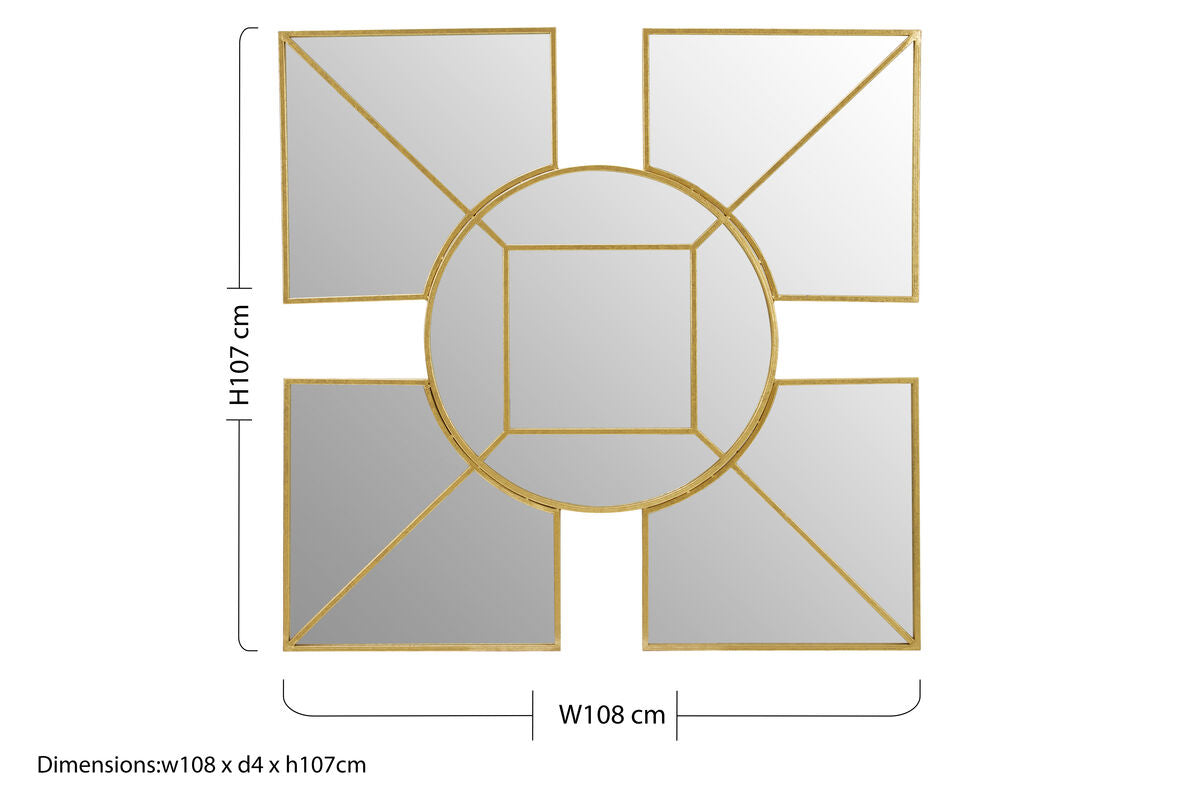 Yaxi Gold Foil Wall Mirror
