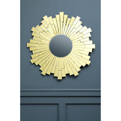 Glitzy Small Circular Wall Mirror