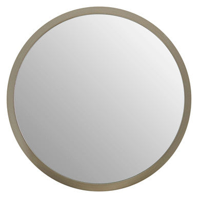 Athena Small Round Wall Mirror With Silver Frame