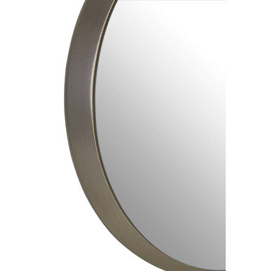 Athena Medium Round Silver Wall Mirror