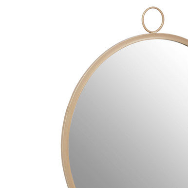 Karval Round Wall Mirror With Gold Finish Frame