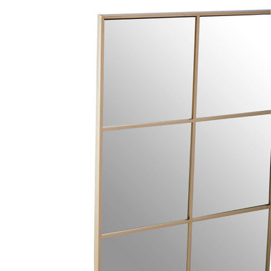 Oriel Grid Wall Mirror With Gold Finish