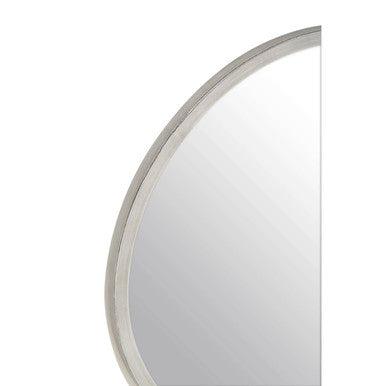 Saska Small Antique Silver Round Wall Mirror