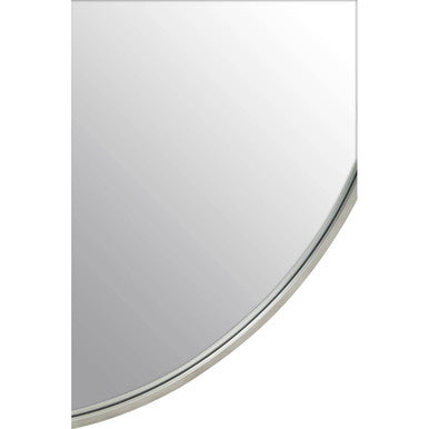 Saska Large Antique Silver Round Wall Mirror