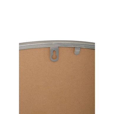 Saska Large Antique Silver Round Wall Mirror