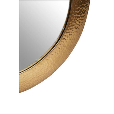 Templar Gold Finish Round Wall Mirror