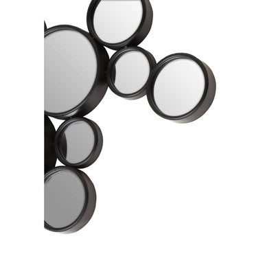 Persephone Large Black Multi Circles Wall Mirror