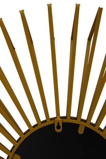 Matera Gold Finish 3D Sunburst Metal Wall Mirror